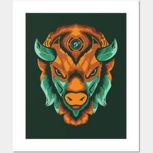 Bison Head Posters and Art